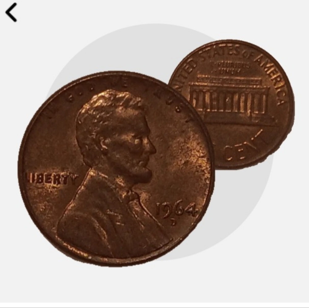 1964 D Lincoln Memorial Penny Red Double Die Error